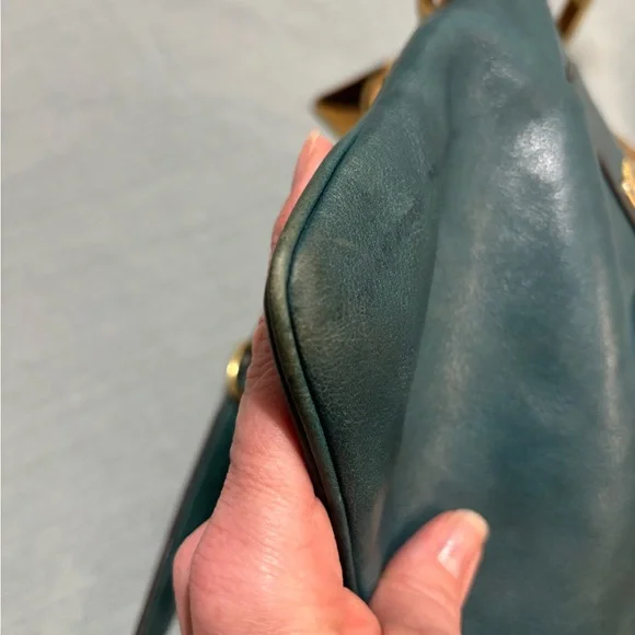 Coach Dark Teal 41980 Leather Crossbody Bag - Picture 11 of 13